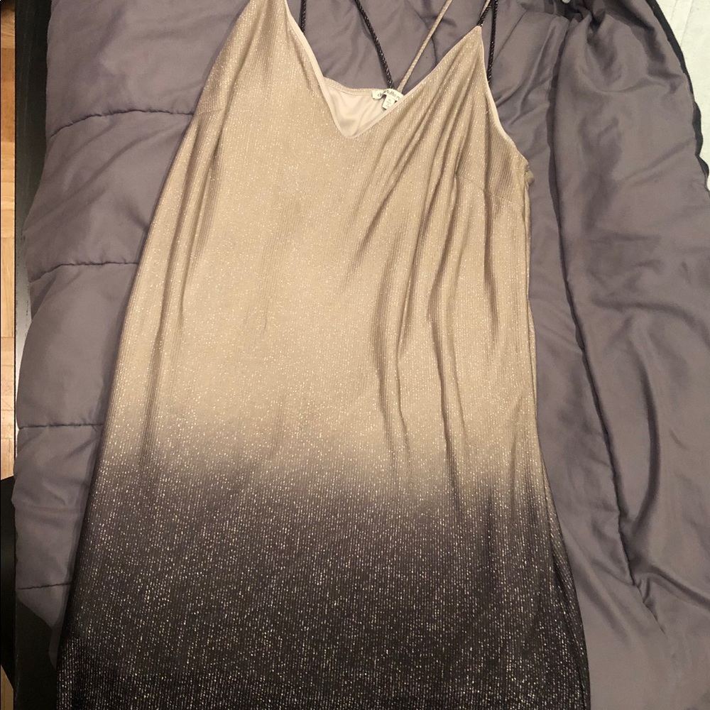 grey and black ombre sparkley tank dress